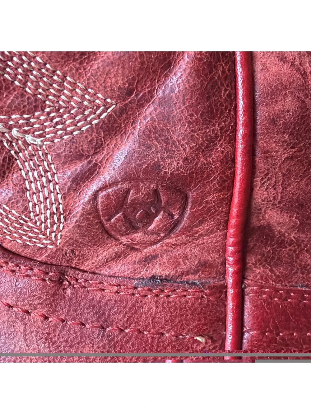 Ariat Red Leather Western Cowboy Boots Womens Size 8B Embroidered Design